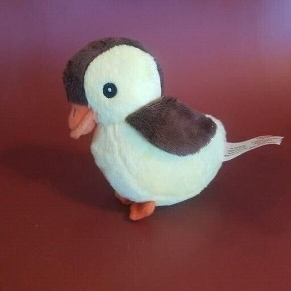 Duck Plush Stuffed Animal 6” Scholastic Inc Yellow with Orange Feet Brown Wings - Picture 3 of 11